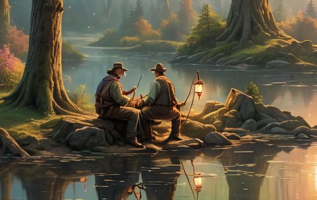 men fishing
